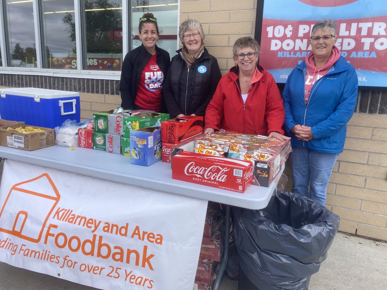 Local foodbank recipients of Boundary Coop's Fuel Good Day Killarney